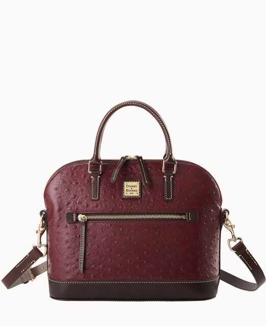 Ostrich Domed Satchel