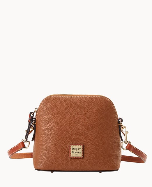 Pebble Grain Domed Crossbody