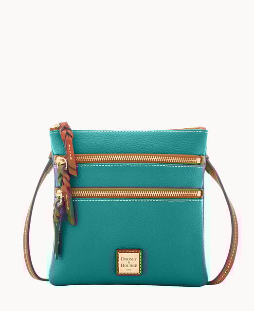 Pebble Grain North South Triple Zip