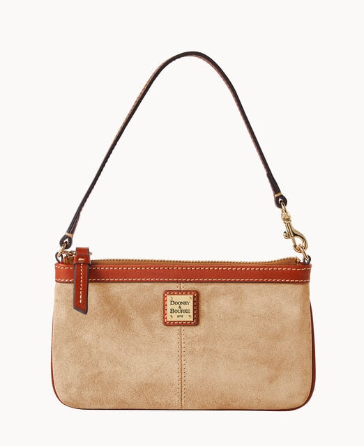 Suede Large Slim Wristlet