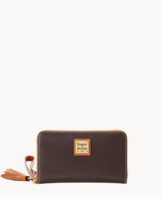 Wexford Leather Zip Around Wristlet